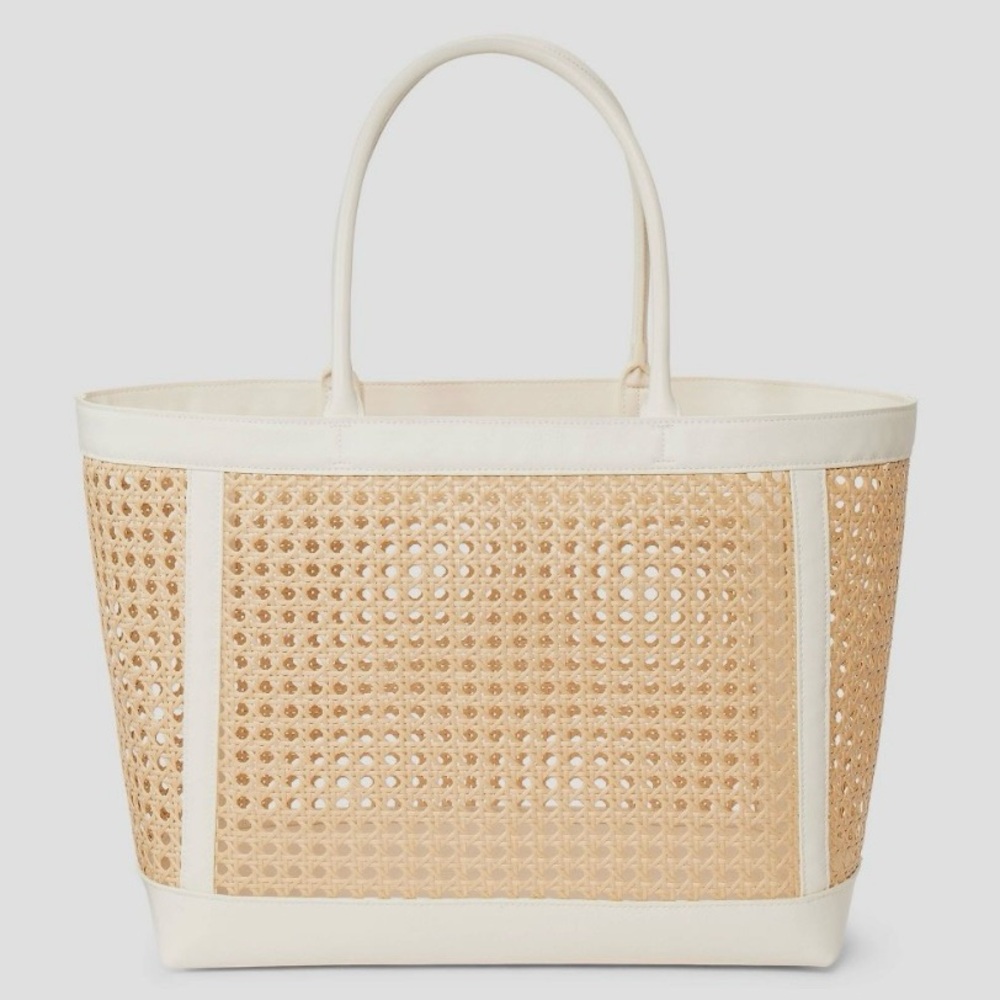 NWOT A New Day Caning Tote Handbag